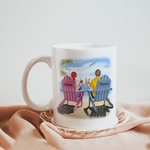 Personlig I Met You I Love You Romantiskt par som sitter på stranden Vit keramikmugg Present till henne för kontor och hem