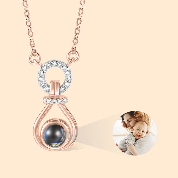Collier ou Bracelet Personnalisé Photo Projection Cadeau Fête des Mères Anniversaire St Valentin pour Femme