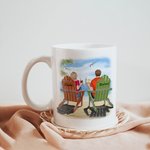 Personalised Travel Partners for Life Romantic Couple Holiday Sailboats White Ceramic Mug Valentine's Day Gift for Office and Home
