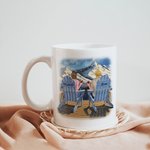Personalized Husband And Wife Romantic Couple Holiday Travel Partners Enjoy the Mountain View White Ceramic Mug Valentine's Day Gift Dishwasher and Mi