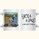 Personalised Couple Watching the Sunrise Lake You and Me White Ceramic Mug Boyfriend Gifts Coffee Mug
