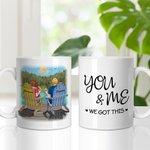 Personalised Couple Watching the Sunrise Lake You and Me White Ceramic Mug Boyfriend Gifts Coffee Mug