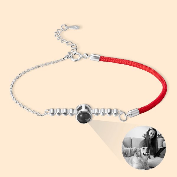 Personalized Micro-carved Projection Picture Bracelet Birthday Valentine's Day Anniversary Gift for Girlfriend Wife Friends