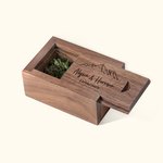 Scatola porta fedi in legno personalizzata per la proposta di fidanzamento, l'anniversario di matrimonio e la cerimonia di nozze Porta fedi rustico mu
