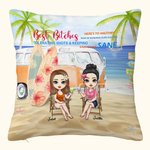 Personalizzato Surf Summer Landscape Seaside Best Friends Sisters Throw Pillow Cover Anniversary Bedroom Decor