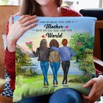 Personnalisé au monde vous êtes une mère mais pour nous vous êtes le monde Lakeside Vew jeter taie d'oreiller cadeau pour maman chambre décor