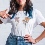 T-shirt ou Sweatshirt Personnalisé avec Fleur de Naissance Cadeau Fête Anniversaire pour Mamie Maman