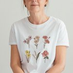 T-shirt ou Sweatshirt Personnalisé avec Fleur de Naissance Cadeau Fête Anniversaire pour Mamie Maman