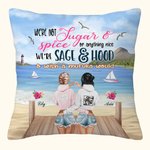 Personalized We're Sage and Hood Best Friends Throw Pillow Cover Bestie Gift for Women for Living Room
