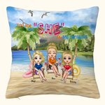 Personalized Friendship Seaside White Clouds Picnic Vacation Seagull Throw Pillow Cover Best Friend Gift  Home Decoration