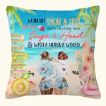 Personnalisé We're Sage and Hood Besties Throw Pillow Cover Gift pour la décoration de la maison d'un ami