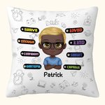 Personalised School Season Back to School Greetings Girl Boy Throw Pillow Cover for Living Room