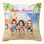 Personalised Surf Summer Landscape Seaside Sister Girls Friends Love  Throw Pillow Cover Birthday for Living Room