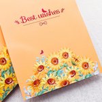 Carte de Vœux Personnalisée avec Œillet ou Tournesol 3D et Message de Vœux Cadeau de Fête des Mères Fête des Professeurs