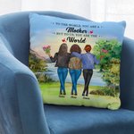 Personnalisé au monde vous êtes une mère mais pour nous vous êtes le monde Lakeside Vew jeter taie d'oreiller cadeau pour maman chambre décor
