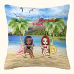 Personalised Best Friend Best Friend Girl Friendship Story Seaside Blue Sky Vacation Throw Pillow Cover Anniversary Home Decoration