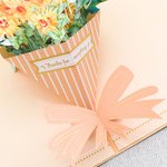 Carte de Vœux Personnalisée avec Œillet ou Tournesol 3D et Message de Vœux Cadeau de Fête des Mères Fête des Professeurs