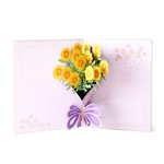 Carte de Vœux Personnalisée avec Œillet ou Tournesol 3D et Message de Vœux Cadeau de Fête des Mères Fête des Professeurs