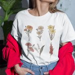 T-shirt ou Sweatshirt Personnalisé avec Fleur de Naissance Cadeau Fête Anniversaire pour Mamie Maman