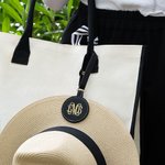 Personalizzato Monogramma Sole Forte Clip magnetica per cappello Supporto per cappello in pelle per borse da viaggio Zaini Portafogli Borse per ragazze Signore Donne