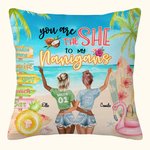 Personnalisé Best Friends You're the She to My Nanigans Throw Pillow Cover Gift for Friend Sofa Decor