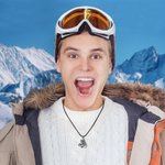 Collier à Personnaliser avec Texte Gravé sur Pendentif Skieur de Snowboard Cadeau pour Amateur de Sport d'Hiver