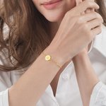 Personalised Sterling Silver Medical ID Alert Bracelet for Mother's Day Women Healthy