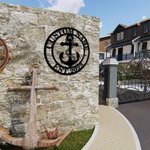 Signe de nom d'ancre en métal nautique personnalisé pour le capitaine de pêcheur de navigateur