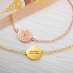 Personalised Sterling Silver Medical ID Alert Bracelet for Mother's Day Women Healthy