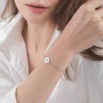 Personalised Sterling Silver Medical ID Alert Bracelet for Mother's Day Women Healthy