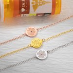 Personalised Sterling Silver Medical ID Alert Bracelet for Mother's Day Women Healthy