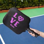 Personalisierte Pickleball-Paddelhülle Schwarze Paddelhülle mit einer Netztasche für Anfänger bis Profis