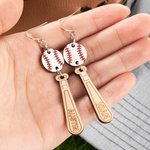 Personalizzato in legno Baseball Softball Dangle Sport Orecchini Gioielli per donne ragazze Sport Eventi Fan Accessori