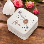 Personalized Zodiac Floral Constellations Jewellery Box Case Birthday Gifts for Woman
