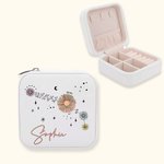 Personalized Zodiac Floral Constellations Jewellery Box Case Birthday Gifts for Woman