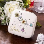 Personalized Zodiac Floral Constellations Jewellery Box Case Birthday Gifts for Woman