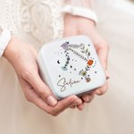 Personalized Zodiac Floral Constellations Jewellery Box Case Birthday Gifts for Woman