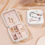 Personalized Zodiac Floral Constellations Jewellery Box Case Birthday Gifts for Woman