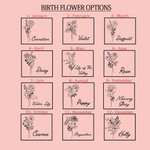 Gepersonaliseerde Geboorte Bloem Reis Sieraden Doos Verjaardag Gifts voor Vrouw Bruid Bruidsmeisje