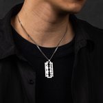 Personalisierte Punk Rock Stil Rasierklinge Charme Männer Halskette für Vater Freund Schmuck Geschenk