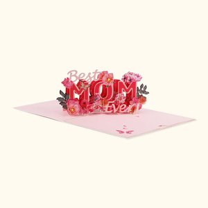 Carte de Vœux Personnalisée avec Style de Motif 3D et Texte Cadeau Fête des Mères pour Maman Grand-Mère