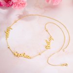 Personalizado collar de diamantes bisel Nombre Día de la Madre Aniversario de boda Regalo de San Valentín