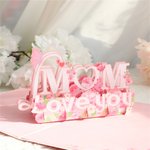 Biglietto personalizzato per la festa della mamma Biglietto d'auguri con fiori 3D Regalo per la mamma