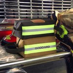 Personlig reflekterende toalettmappe i brannmannsstil med tekst Vanntett reisetilbehør med stor kapasitet Farsdagsgave til menn