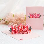 Biglietto personalizzato per la festa della mamma Biglietto d'auguri con fiori 3D Regalo per la mamma