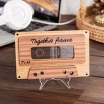 Mixtape moderne en bois personnalisée avec code QR ou Spotify pour un 5e anniversaire Cadeau pour les amoureux de la musique