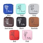 Gepersonaliseerde Geboorte Bloem Reis Sieraden Doos Verjaardag Gifts voor Vrouw Bruid Bruidsmeisje