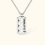 Personalisierte Punk Rock Stil Rasierklinge Charme Männer Halskette für Vater Freund Schmuck Geschenk