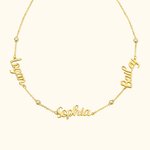 Personalizado collar de diamantes bisel Nombre Día de la Madre Aniversario de boda Regalo de San Valentín