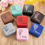 Gepersonaliseerde Geboorte Bloem Reis Sieraden Doos Verjaardag Gifts voor Vrouw Bruid Bruidsmeisje